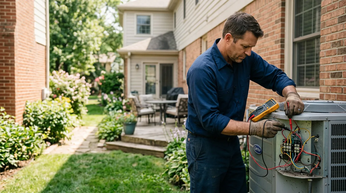 HVAC technician working near Garland, ME